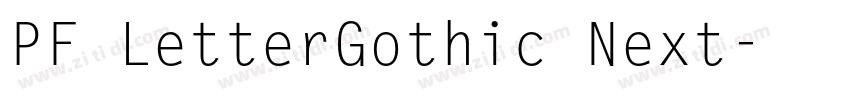 PF LetterGothic Next字体转换